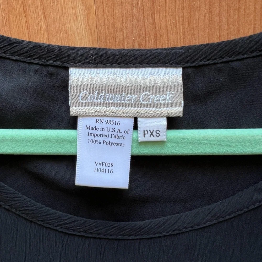 Coldwater Creek Black High Low Dress Sleeveless Size PXS